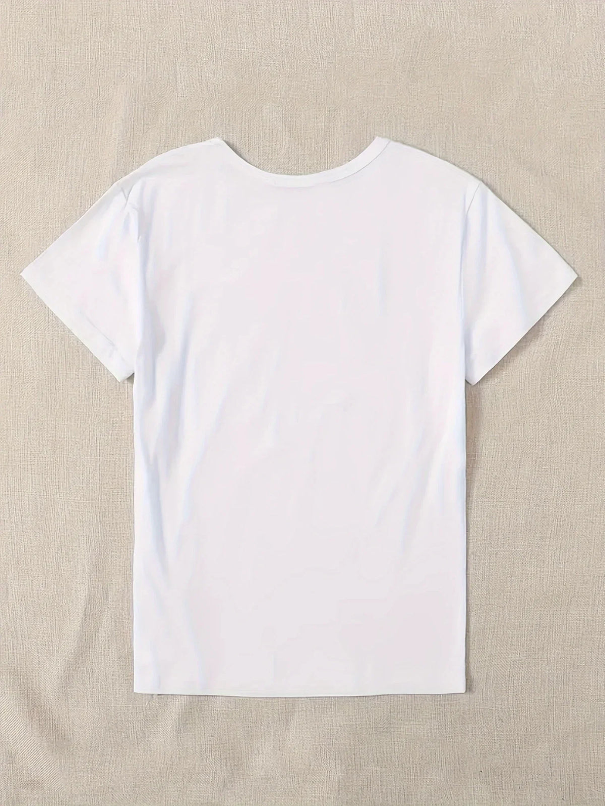 T Shirt Love Heart Cute Print Solid Crew Neck T-Shirt Short Sleeve Casual Every Day Top for All Season Women's Clothing