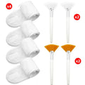 8pcs/set  Facial Brushes Fan Makeup Brushes Soft Portable Mask Brushe Spa Headband Stretchable Hair Wrap Skincare Makeup Tools